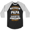 Super Cool Papa Of A Freaking Awesome Daughter 3/4 Sleeve Shirt