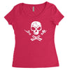 rock skull Women's Triblend Scoop T-shirt