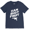 han shot first V-Neck Tee