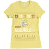 santa aquarius christmas ugly t shirts Ladies Fitted T-Shirt