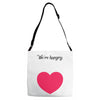 We're Hungry with Heart Adjustable Strap Totes