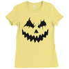 pumpkin face Ladies Fitted T-Shirt