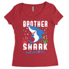 brother shark doo doo doo family matching Women's Triblend Scoop T-shirt