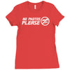 no photos please camera Ladies Fitted T-Shirt