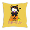 kitty halloween Throw Pillow
