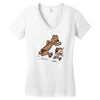 new adventures awaken Women's V-Neck T-Shirt