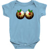 christmas pudding boobs funny Baby Onesie