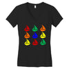 color ful Women's V-Neck T-Shirt