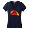 pizza and cats Women's V-Neck T-Shirt