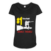 double trouble rocket ride Maternity Scoop Neck T-shirt