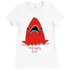 red blue shark Ladies Fitted T-Shirt