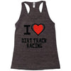 i love dirt track racing Racerback Tank