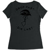 drop fast die last back Women's Triblend Scoop T-shirt