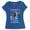 grandma of the birthday girl Women's Triblend Scoop T-shirt