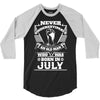 Never Underestimate Old Man Who Was Born July 3/4 Sleeve Shirt