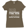 big disappointment come from high expectations Ladies Fitted T-Shirt