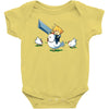 mighty hero atop a chicken Baby Onesie