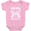July Girls Are Sunshine Mixed With A Little Hurricane Baby Bodysuit