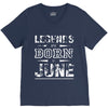 legends are born in june birthday vintag V-Neck Tee