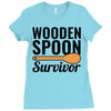 wooden spoon survivor (2) Ladies Fitted T-Shirt