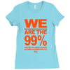 we are the 99% t shirt occupy wall street anti corporate greed black Ladies Fitted T-Shirt