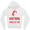american by birth redhead by the grace of god Zipper Hoodie