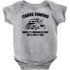 camel towing mens t shirt tee funny tshirt tow service toe college hum Baby Onesie