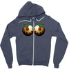 christmas pudding boobs funny Zipper Hoodie