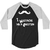 mustache u a question 3/4 Sleeve Shirt