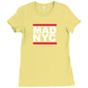 mad nyc new york city run fashion slogan party Ladies Fitted T-Shirt