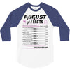 August Girl Facts Leo 3/4 Sleeve Shirt