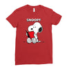 snoopy 2 Ladies Fitted T-Shirt
