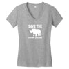 chubby unicorn Women's V-Neck T-Shirt