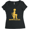 downloading poop Women's Triblend Scoop T-shirt
