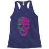 two coloured patterned skull   mens funny Racerback Tank