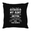 Dear Aunt, Thanks For Being My Aunt, Love, Your Favorite Throw Pillow