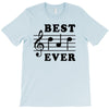 Best Dad Ever Funny Music Note T-Shirt