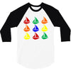 color ful 3/4 Sleeve Shirt