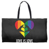 Love is Love Heart Weekender Totes
