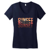 Sunset Women's V-Neck T-Shirt
