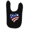 disstressed america flag heart Baby Bibs