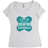 ife is creating Women's Triblend Scoop T-shirt