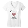 hearts queen of hearts Women's V-Neck T-Shirt