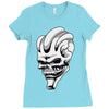 alien skull Ladies Fitted T-Shirt