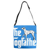 the dogfather dalmatian white Adjustable Strap Totes