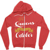 queens are born in october Zipper Hoodie
