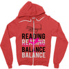 Reading Yoga Wine Balance Zipper Hoodie