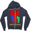 wreck it ralph silhouette Zipper Hoodie