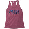 santa colorful glitter Racerback Tank
