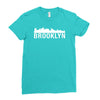 brooklyn city skyline silhouette Ladies Fitted T-Shirt
